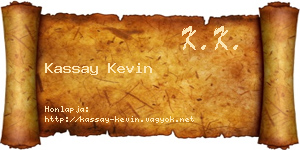 Kassay Kevin névjegykártya